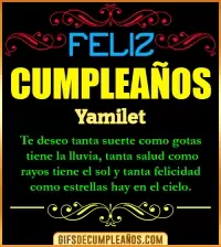 GIF Frases de Cumpleaños Yamilet